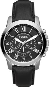 Fossil Grant Men's Watch with Chronograph or Automatic Display and Genuine Leather or Stainless Steel Band (3)